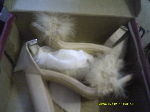 Bemeesh beige heeled fluffy - bemeesh,