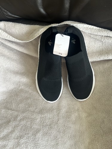 Black slip trainers - black, by