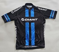 Giant cycling Jersey Size medium Shorts Sleeve Zip blue black 