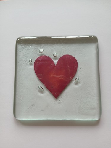 Downs glass heart design - jo,