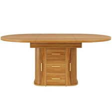 Extendable round dining - dining, table