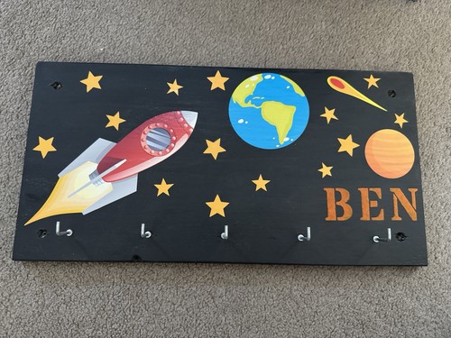 Ben space theme wall hanging - ben,