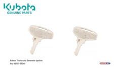 Master Keys x 2 fits Kubota Tractor Generator Ignition Key 66711-55240 B Series