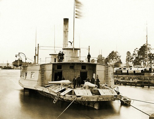 1861 navy gunboat commodore - us,