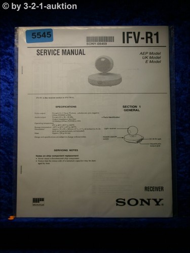 Sony service manual ifv - sony, r1