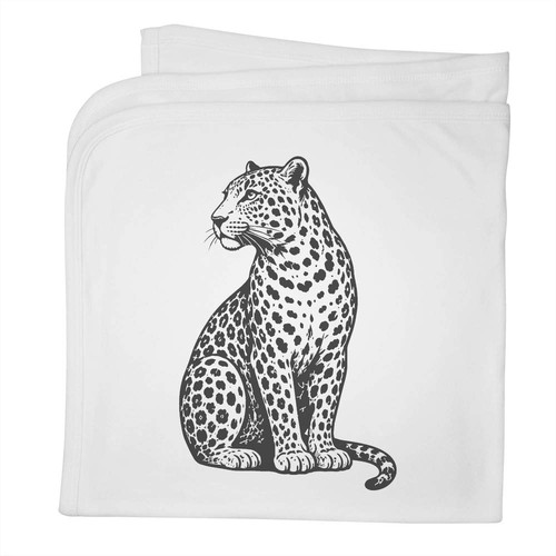 Leopard outline baby blanket - outline',