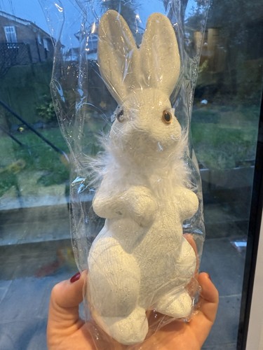 Glitter easter bunny ornament - glitter,
