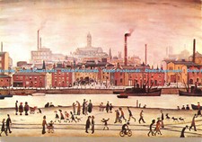 D021280 Northern River Scene. Private Collection. L. S. Lowry. R. A. The Medici