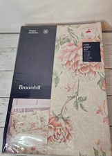 BROOMHILL King size bed sheets and pillowcases bnip cream floral