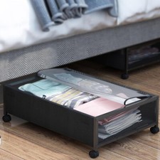 2x Portable Underbed Storage Box Lid Bedding Drawer Under Bed Sofa Organizer Bag