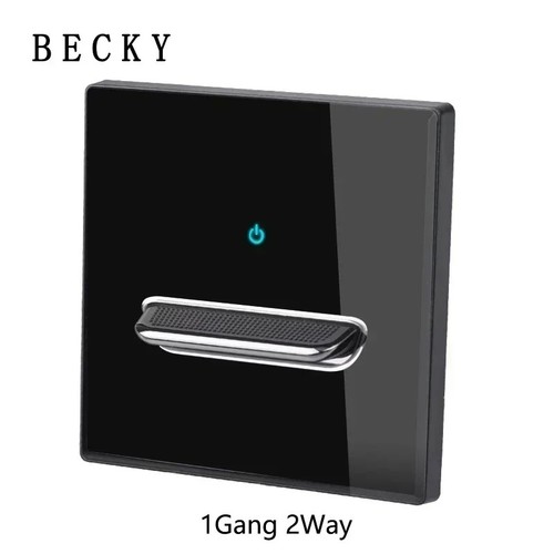 Black glass wall light - black,