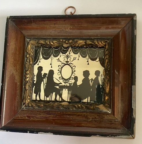 Antique framed silhouette - framed,