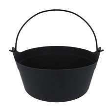 Black Cauldron Plastic Halloween Decoration 24cm