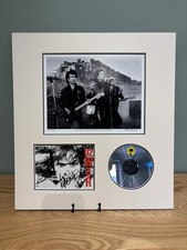 U2 Signed War Cd Cover Mounted