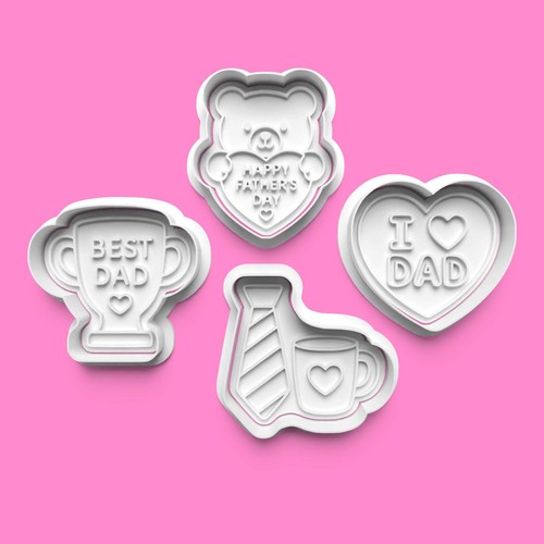 Father day cookie cutter - father's,