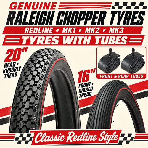 Raleigh chopper tyres - raleigh, front