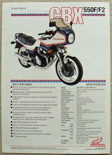Honda cbx550f super - cbx550f/f2, sports