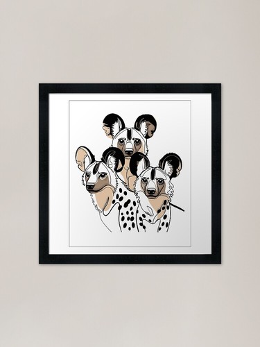 African wild dog family pack - wild,