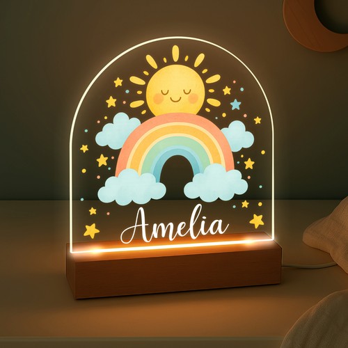 Personalised led nursery - personalised, lamp