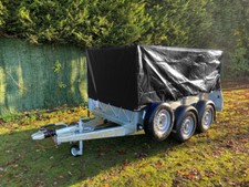 HEAVIEST DUTY 660gsm Ifor Williams GD84 Full Mesh Side Trailer Cover - BLACK