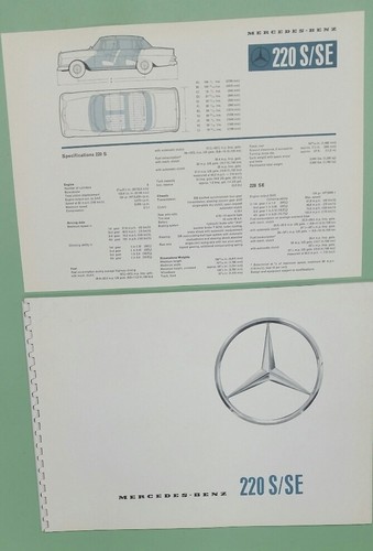 1961 mercedes benz 220 s - 1961, s/se