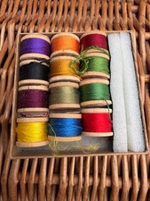 Pearsalls Marabou Silk Fly Tying Thread on Wooden Spools