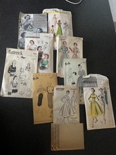 Vintage Butterick sewing patterns 1950s 1960s Original 