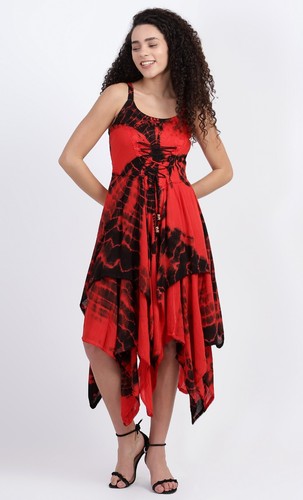 Tie dye maxi corset dress - tie,