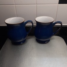 2 x Denby Imperial Blue Craftsman Mugs