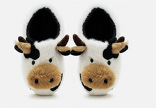 Ladies Girls Cow Slippers