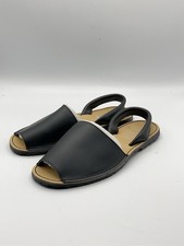 Avarca Menorquina Black Sandals Made In Spain Sz 39, UK 6, New