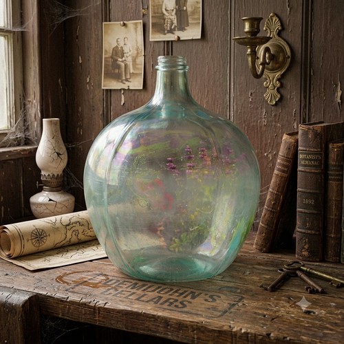 Vintage large glass carboy - large,