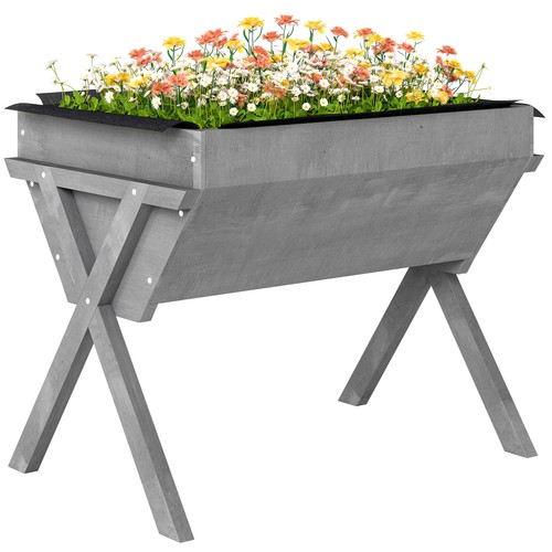 Outsunny wooden planter raised - outsunny,