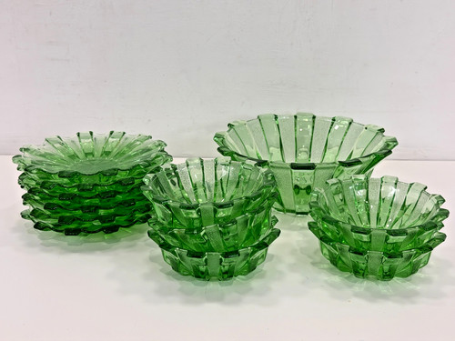Vintage czech stolzle - stolzle, green