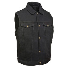 Mens Denim Black Color Snap