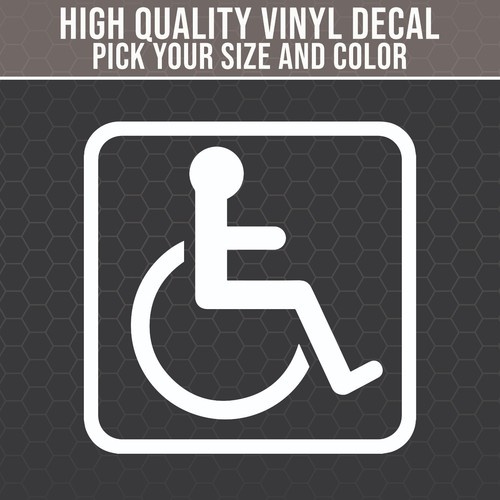 Handicapped sign decal - sign,