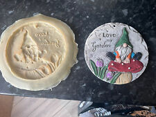 Latex Rubber Mould Garden Gnome Nordic Gonk Mushroom Plaque Garden Sign Mold