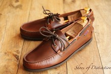 Sebago Brown Leather Boat Deck Shoes Mens UK 11.5 US 12 EU 45.5