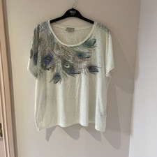 Indigo By M & S 16 Ivory Top -