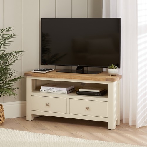 Corner unit stand oak - corner, tv