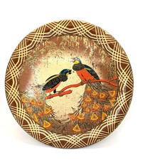 Vintage Tin Tray With Oriental