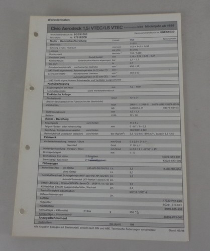 Inspection sheet honda civic - sheet,
