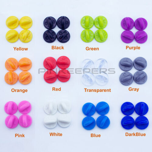 Rubber pin backs pvc - pvc, lapel