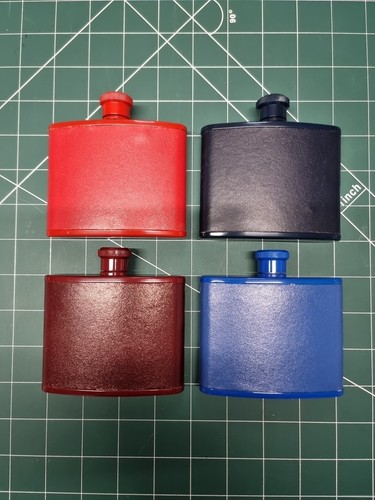 Hip flask stainless - flask, x4
