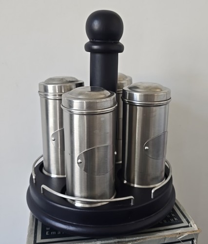 Vintage spice canisters set - vintage,