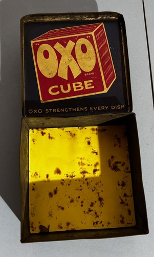 Vintage oxo cubes tin - vintage,
