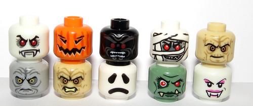 Lego minifigure head - 10,