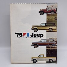 Original 1975 Jeep 4WD Recreational Vehicles Sales Brochure Wagoneer CJ-5 Pickup