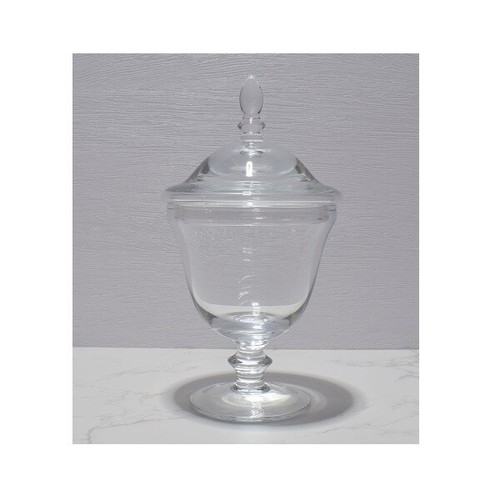 Handmade footed glass - glass, jar
