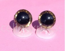 GOLD 3D EYES with PLASTIC BACKS Teddy Bear Soft Toy Doll Animal - Glitter Eyes